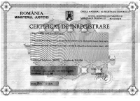 camscape, certificat de inregistrare fiscala