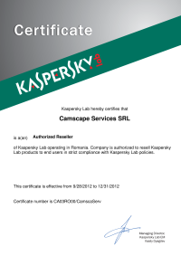 camscape reseller kaspersky