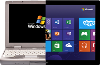 Windows XP vs Windows 8 - Laptop invechit versus tableta moderna