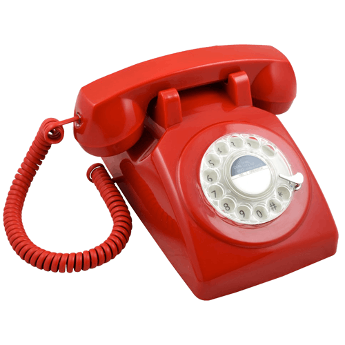 telefon cu disc rosu , retro 1970