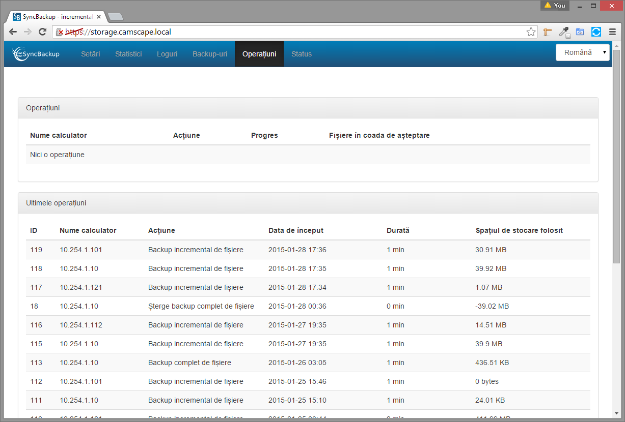 SISTEM DE BACKUP INCREMENTAL SYNCBACKUP